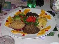 The banquet food was fabulous